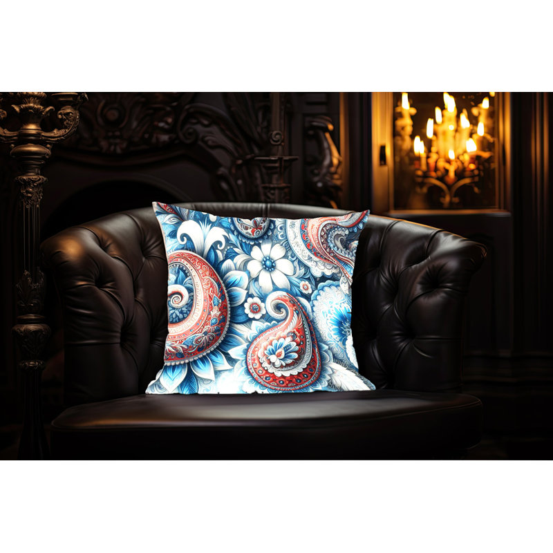 Paisley Reversible Throw Pillow