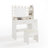 39.4" Wide Makeup Vanity Set With Mirror, Storage Stool & 3 Modes Adjustable Brightness LED Light