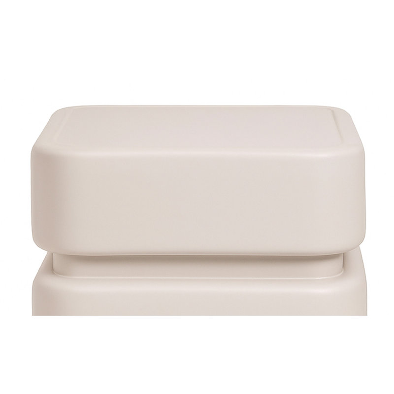 Sheet Metal Side Table, White, 19.5" H x 12" W x 12" D