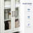 Tall Bathroom Storage Cabinet With 3 Tier Adjustable Shelves, Glass Door Cabinet