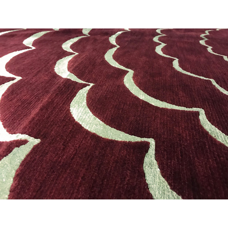Himalayan Handmade Wool Abstract Area Rug