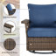 Ensembles de conversation pour patio en osier toutes saisons Anferney avec fauteuil coulissant et table basse-681927191-681927186