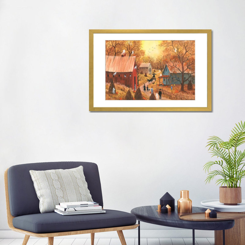 «Trick Or Friate», reproduction d'art mural, papier d'art encadré, 32" x 24", Framed Paper, Gold