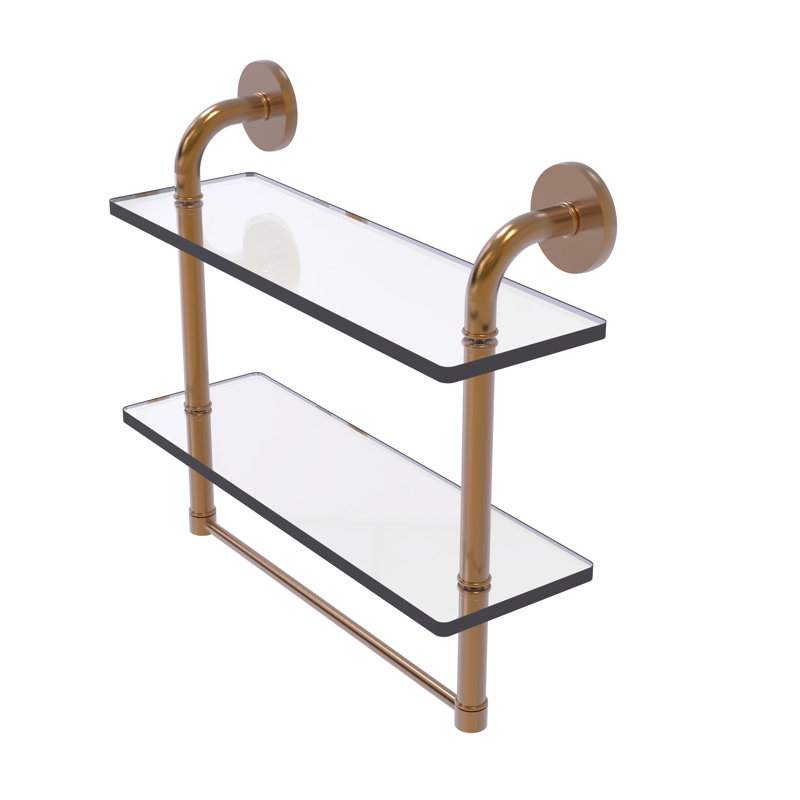 Tioga 2 Piece with Towel Bar, Brushed Bronze, 14"H x 16"W x 5"D