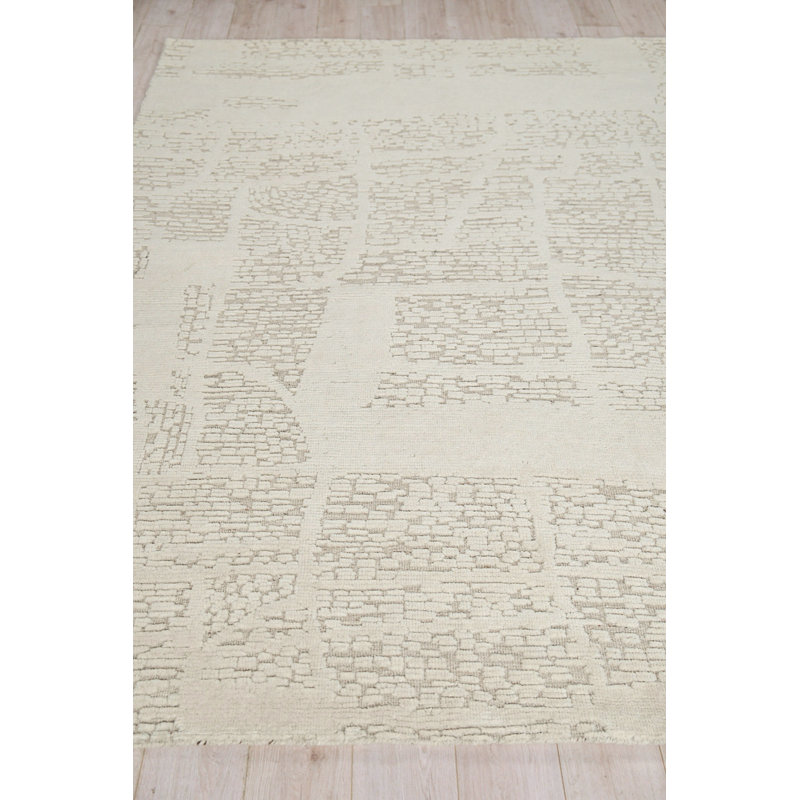 Calexico Hand Woven Wool Abstract Area Rug, Rectangle 6' x 9'