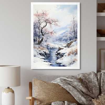 " Minimalism Winter Landscape By The Lake II "