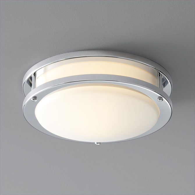 Plafonnier encastré simple à DEL 1 lumière 10,5 po Winsted, Chrome poli