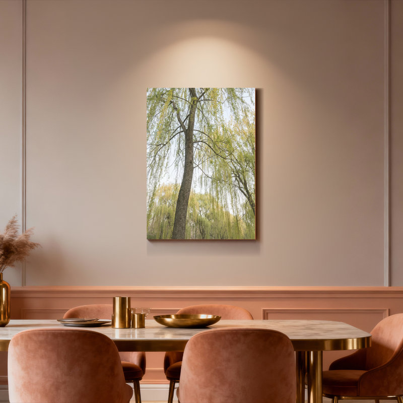 «Willow Tree Spring Landscape», ensemble de 1 reproduction d'art sur toile tendue, H 18 po x l 12 po