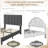 Twin XL Upholstered Bed Frame with Adjustable Headboard, Linen Platform Bed, Grey-1408202269-1408202264