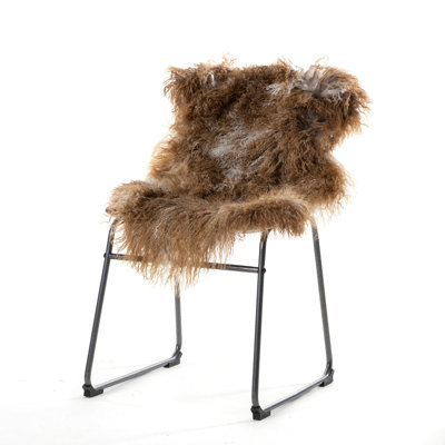 Brown Mongolian Lamb Rug