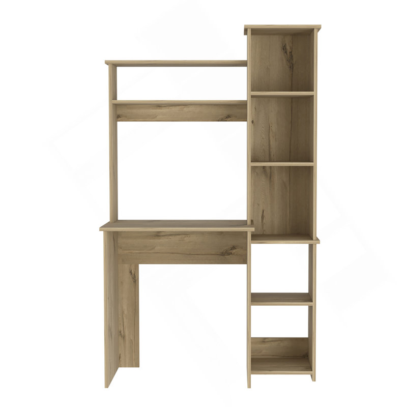 Bureau d'écriture Versalles, deux tablettes, cinq casiers, Beige
