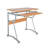 Techni Mobili Compact Computer Desk with Side Shelf and Keyboard Panel, Cherry