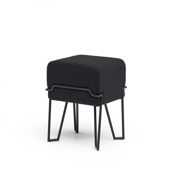Metal Accent Stool, Black