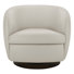 Marcy Geniue Leather Swivel Barrel Chair