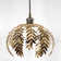 Traditional Fern Leaf Design Ceiling Pendant Light Shade in Shiny Finish