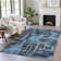Machine Washable Indoor/Outdoor Xhevrie Black Rug