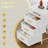 3 Drawers White Nightstand With Smart Led-222369261