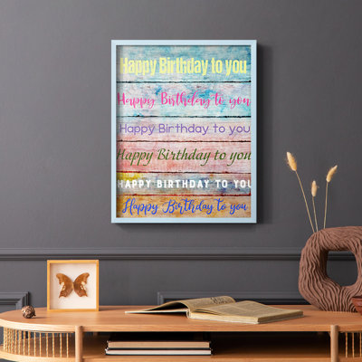 Birthday Song Framed Print - Solid Wood