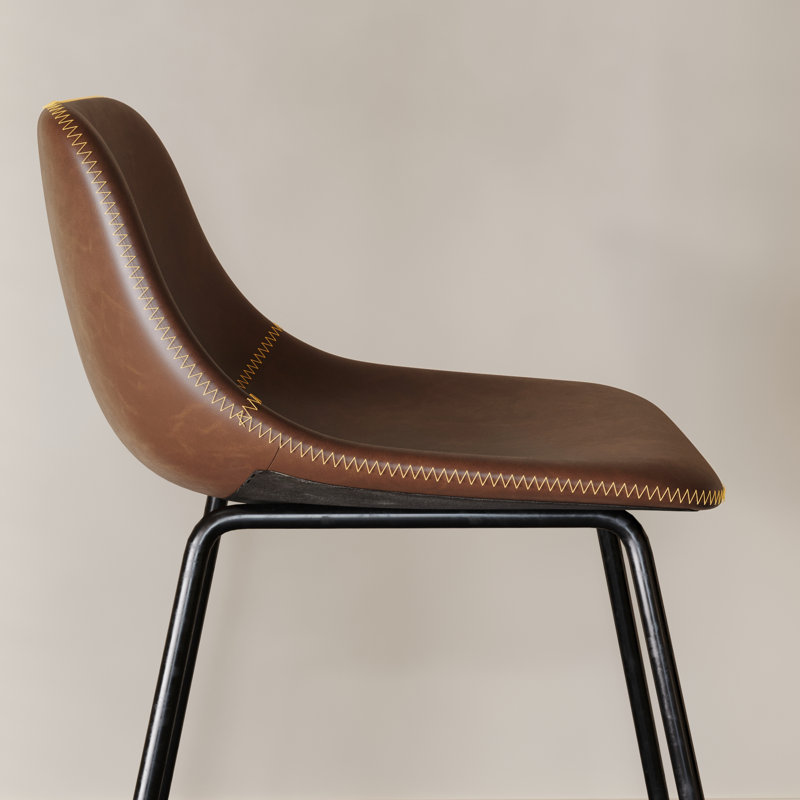 Tabouret de bar et de comptoir Hambrook, Brun, Tabouret de comptoir (siège d'une hauteur de 24 p, 4