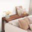 Modern Walnut Pinewood 46-Inch Entryway Console Table, Narrow Sofa Table for Living Room and Hallway