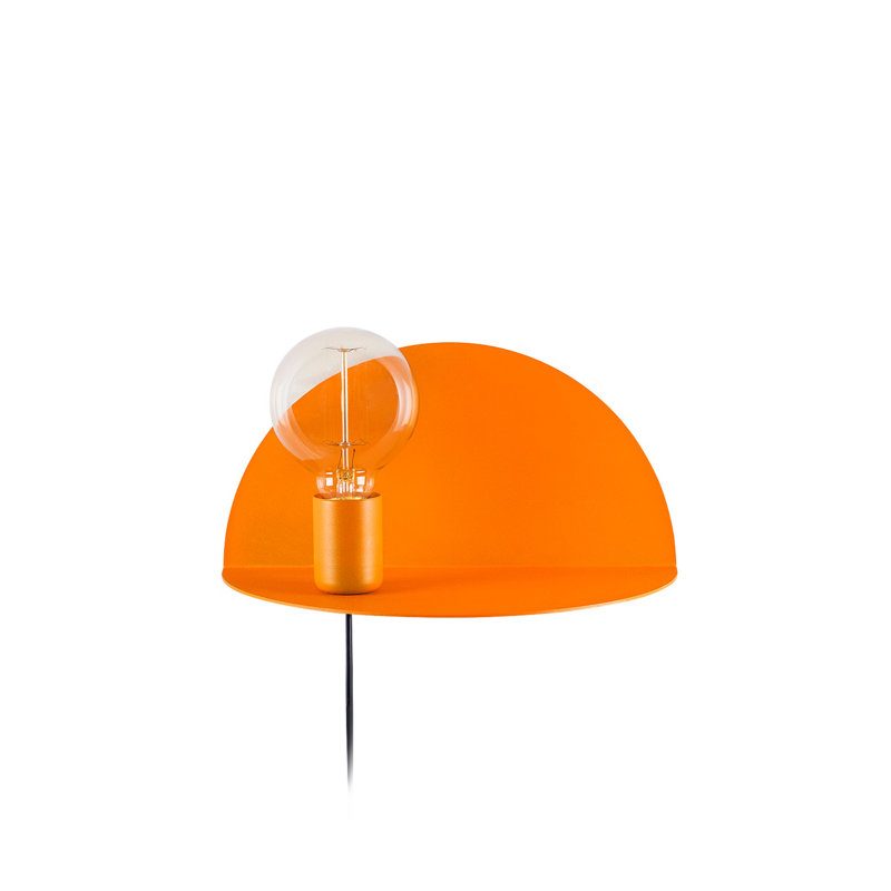 Applique murale encastrée 1 lumière à intensité variable Bria, H 5,91 po x l 5,91 po x P 11,81 po, Orange