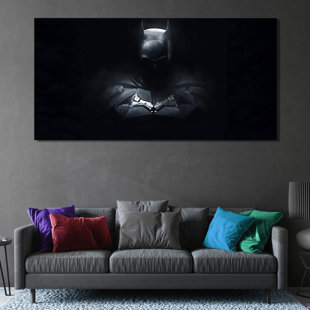 " Batman With Costume In The Dark Under The Spotlight Movies "