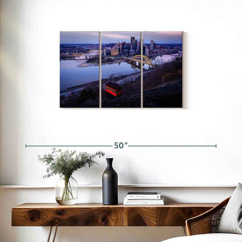 Sireci Overlooking Pittsburgh, 20" H x 33" W