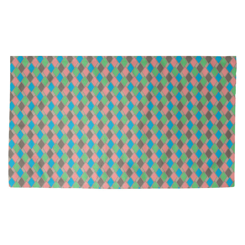 Paillasson dobby intérieur diamants rétro Avicia, Rectangle 2 pi 1 1/2 po x 3 pi 6 po