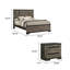 Ensemble de chambre pour très grand lit, gris, bois noir ébène, ensemble de 2 pièces avec table de chevet-130623018-130623022