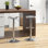 Ensemble de 2 tabourets de bar réglables, tabourets de bar pivotants ronds en métal, chaises de bar à hauteur de comptoir sans dossier pour la cuisine, la salle à manger et le pub