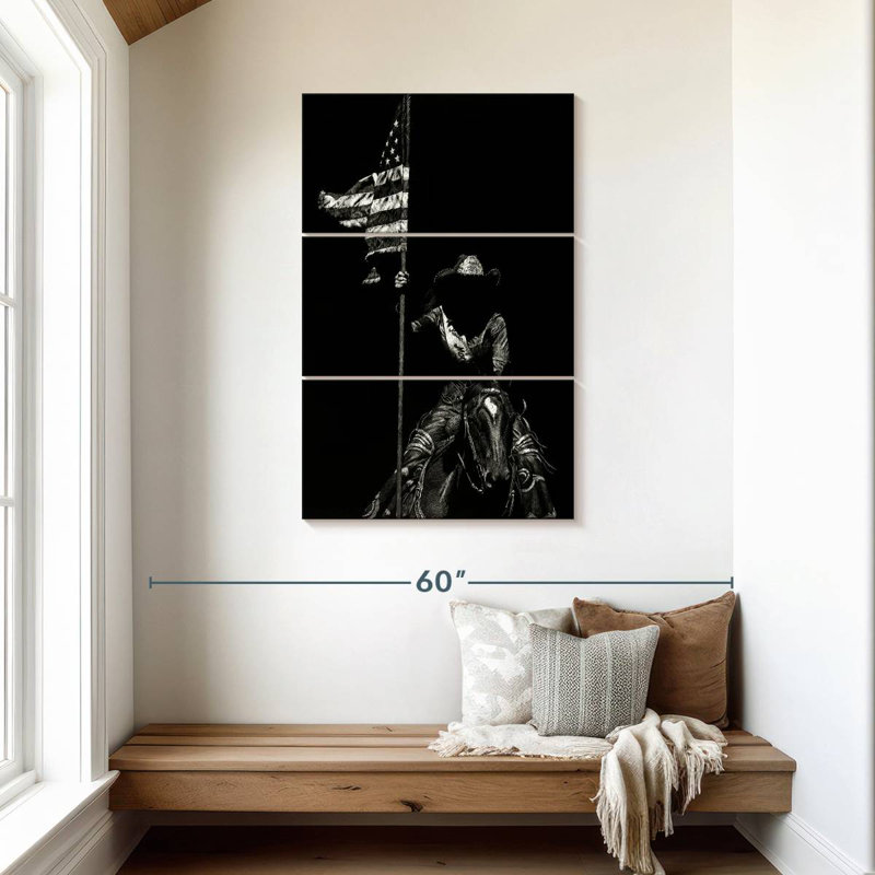 Lelar Scratchboard Rodeo VI, 45" H x 28" W