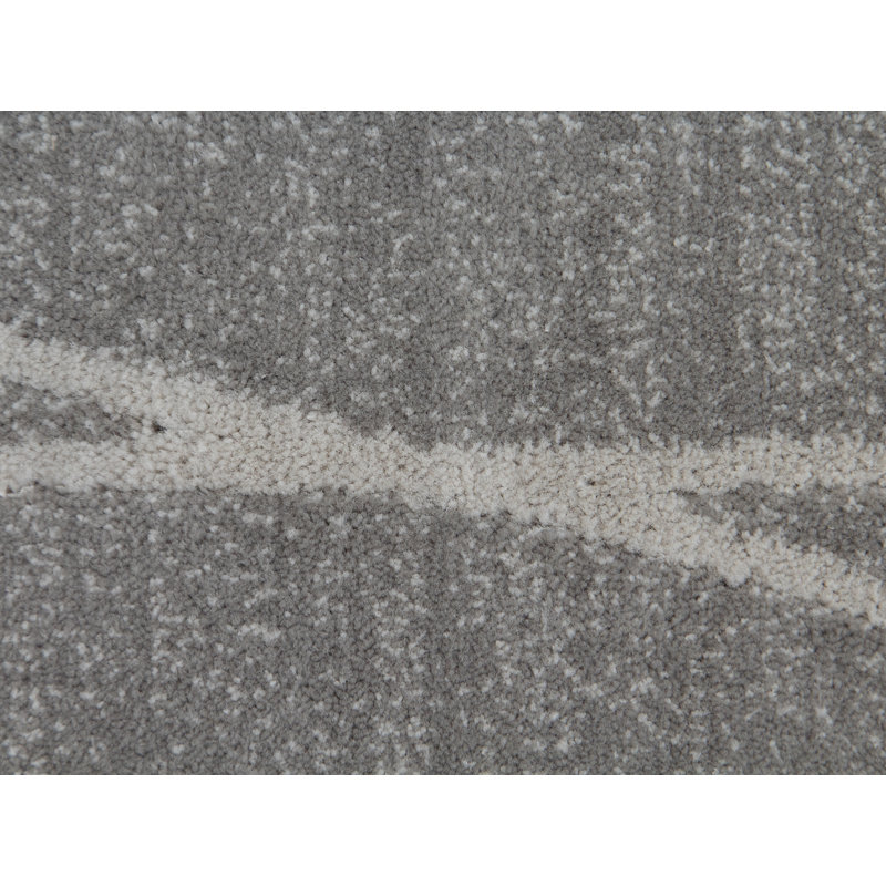 Sarila Geometric Area Rug in White, Rectangle 7'7" x 10'9"