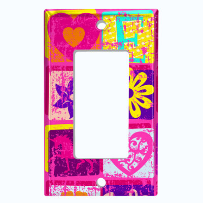 Patterned 1 - Gang Rocker Standard Wall Plate