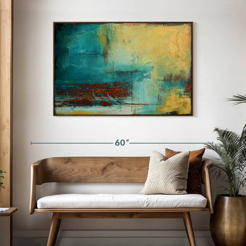 Limite éloignée, 46 po x 31 po, Floating Frame Walnut
