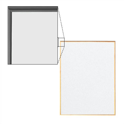Peter Pepper Porcelain Wall Wood Whiteboard, Black, 3' H x 2' W