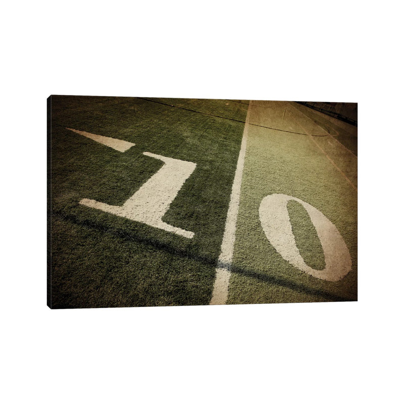 Football 10-Yd Line - Print on Canvas, 30.48 cm H x 45.72 cm W, Wrapped Canvas