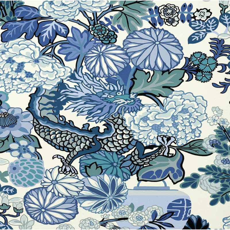 Chiang Mai Dragon Wallpaper, China Blue