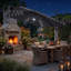 Parasol de patio en porte-à-faux décalé de 10 pi, guirlandes lumineuses à DEL à énergie solaire, auvent imperméable UV50 + et cadre antirouille, convient au bord de la piscine, au jardin-153187798