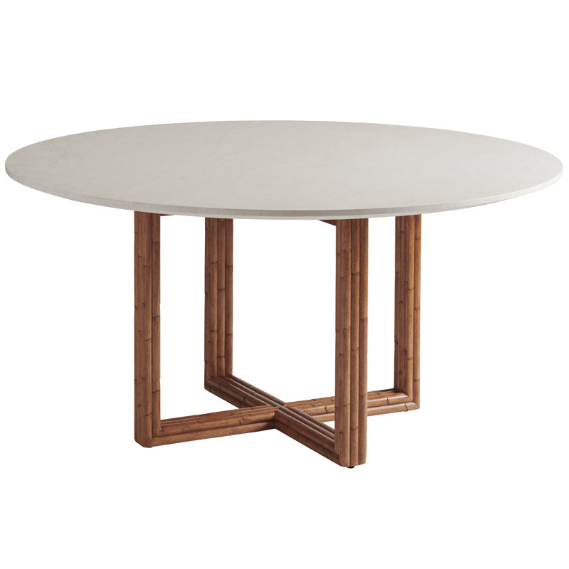 Palm Desert Woodard Marble Top Dining Table