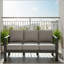Canapé de patio durable en métal à 3 places résistant aux intempéries avec coussins moelleux et structure résistante à la rouille pour une détente en plein air