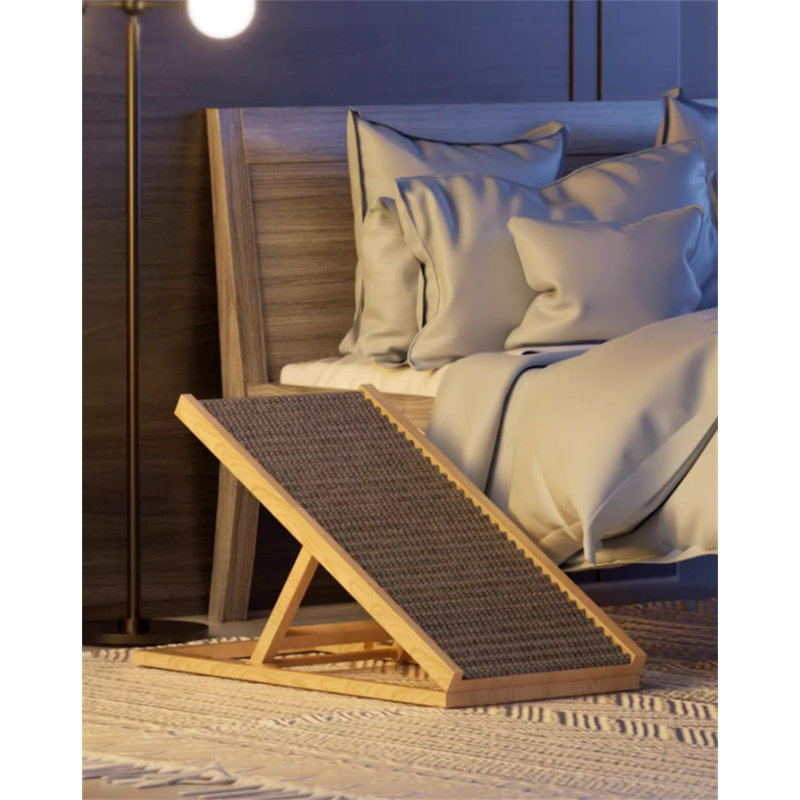 Rampe d'escalier pliable pour animaux en bois, H 15,74 po x l 15,74 po x P 39,37 po