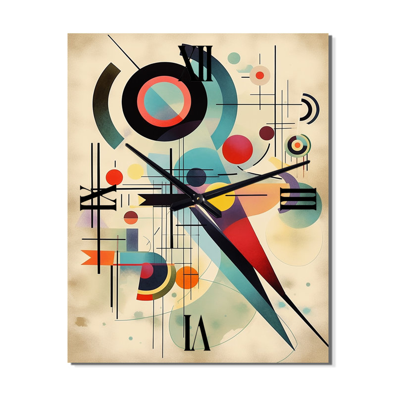 Chef-d'œuvre géométrique - horloge murale abstraite, Petit