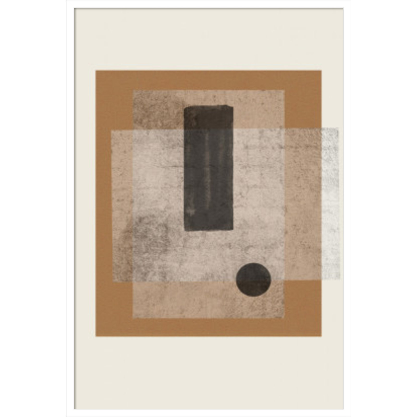 Riverwalk "Composition III" Print, White, 41" H x 28" W