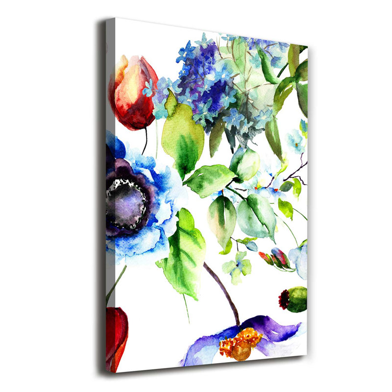 Field Flowers - Wrapped Canvas Print