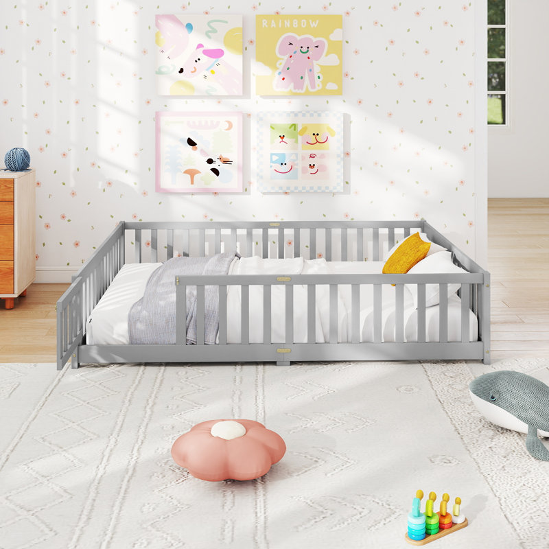 Lit simple Montessori, Gris, Lit simple