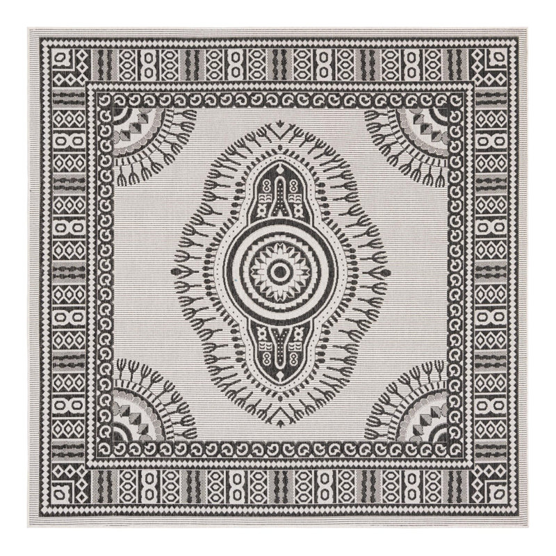 Oriental Indoor / Outdoor Rug, Square 7'10"