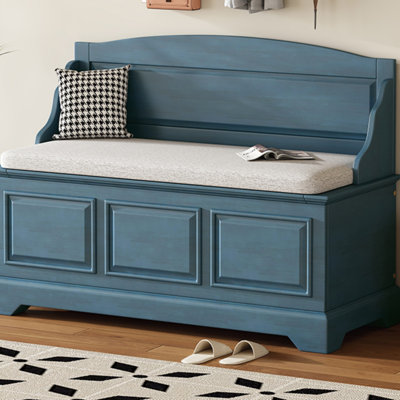 Banc à chaussures, banc de rangement pour chaussures rétro avec dispositifs de fermeture en douceur, coffre de rangement avec rangement caché et coussin pour l'entrée, le couloir, le salon