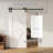 Black Rustic Classic Design Single Track Bypass Two Door Hardware Kit-99478685