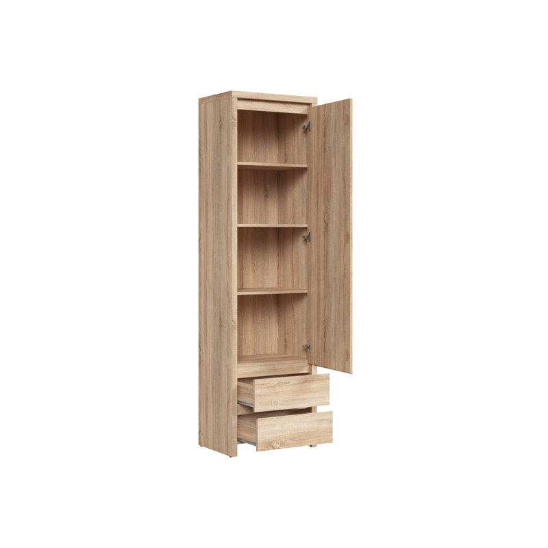 Taylie 56 cm W Display Cabinet China Cabinet, Oak Sonoma