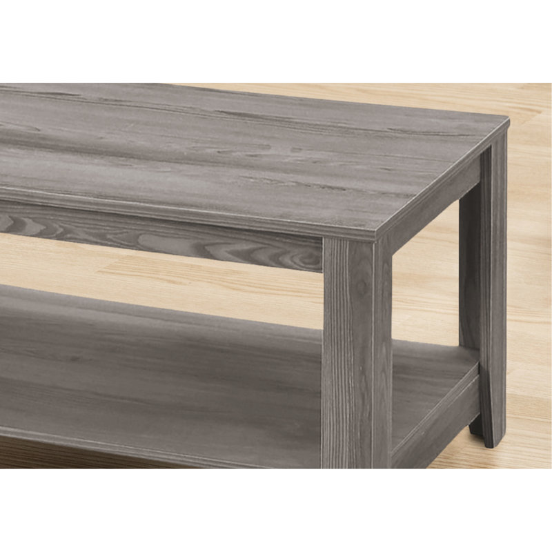 3Pcs Table For Home Decoration Enhancement Styling - Grey Living Room Coffee, End And Side Tables With Ample Surface Shelf Storage